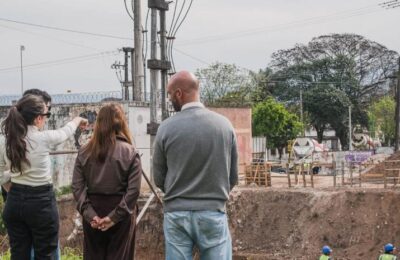 Inició el hormigonado de la base del puente de calle Mendoza